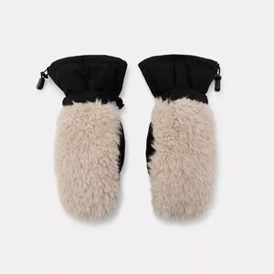 Zara Black and Cream Mittens